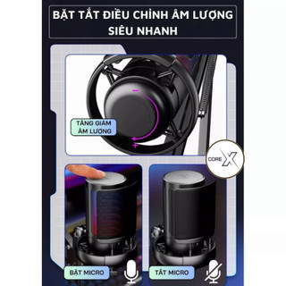 Micro Thu Âm Livestream Chuyên Nghiệp ShouFei ME6S Lọc Tạp Âm, LED RGB, Thu Âm 360° Cho Pc Laptop .