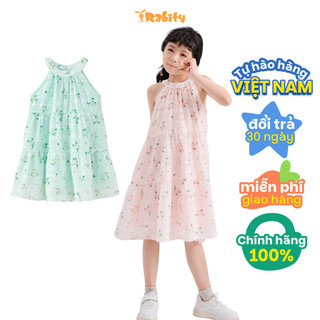 Đầm thun voan sát nách cổ yếm dáng xoè hoa nhí bé gái Rabity 952.049