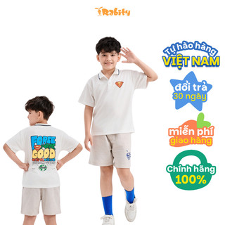 Áo thun Polo tay ngắn Superman DC bé trai Rabity 101.002