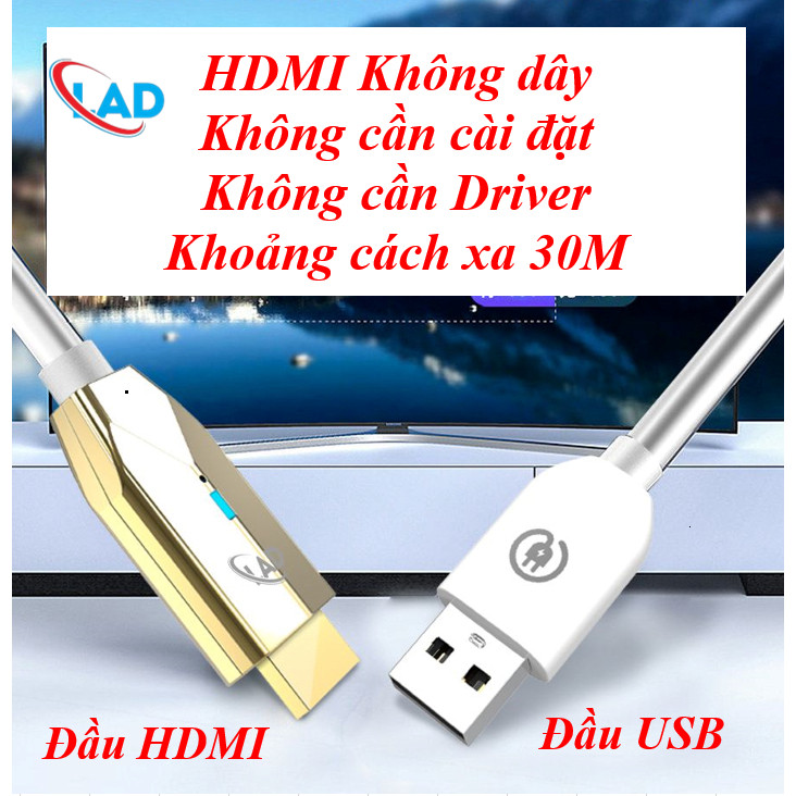 Bộ phát HDMI Không Dây chính hãng LAD 30M cho PS4, DVD, TV Box, Camera, PC, Laptop, Máy Chiếu 2026