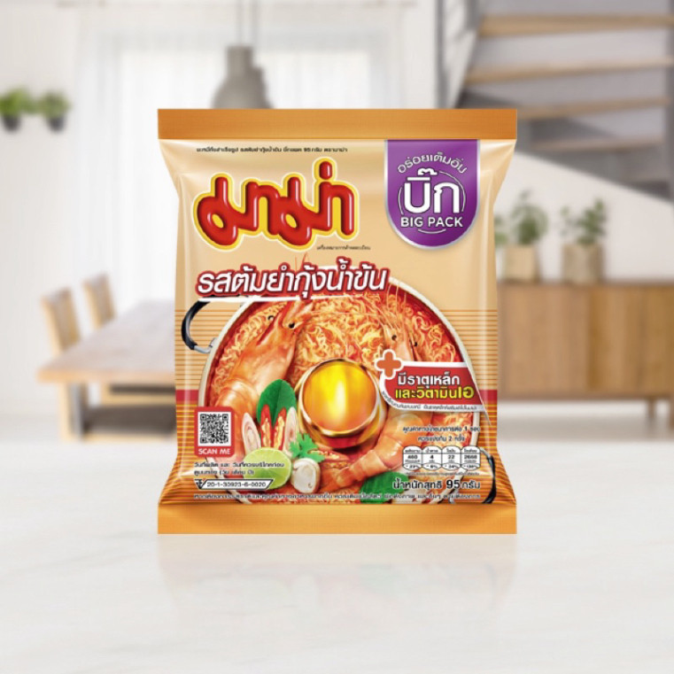 Thùng MÌ MAMA 24 Gói 95G Đủ Vị Thịt Bằm, Tomyum, Lẩu Thái, Mì Ăn Liền