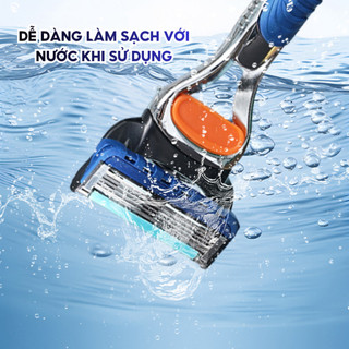Dao Cạo Râu 5 Lưỡi Thép Không Gỉ Công Nghệ Đức Với Lớp Bôi Trơn Lô Hội Dễ Dàng Sử Dụng Green- DCR05