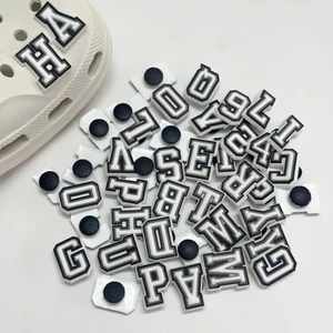 Stiker trang trí Charm Chữ & Số gắn dép xinh xắn Phụ Kiện Gắn Dép chữ theo tên - yihetag
