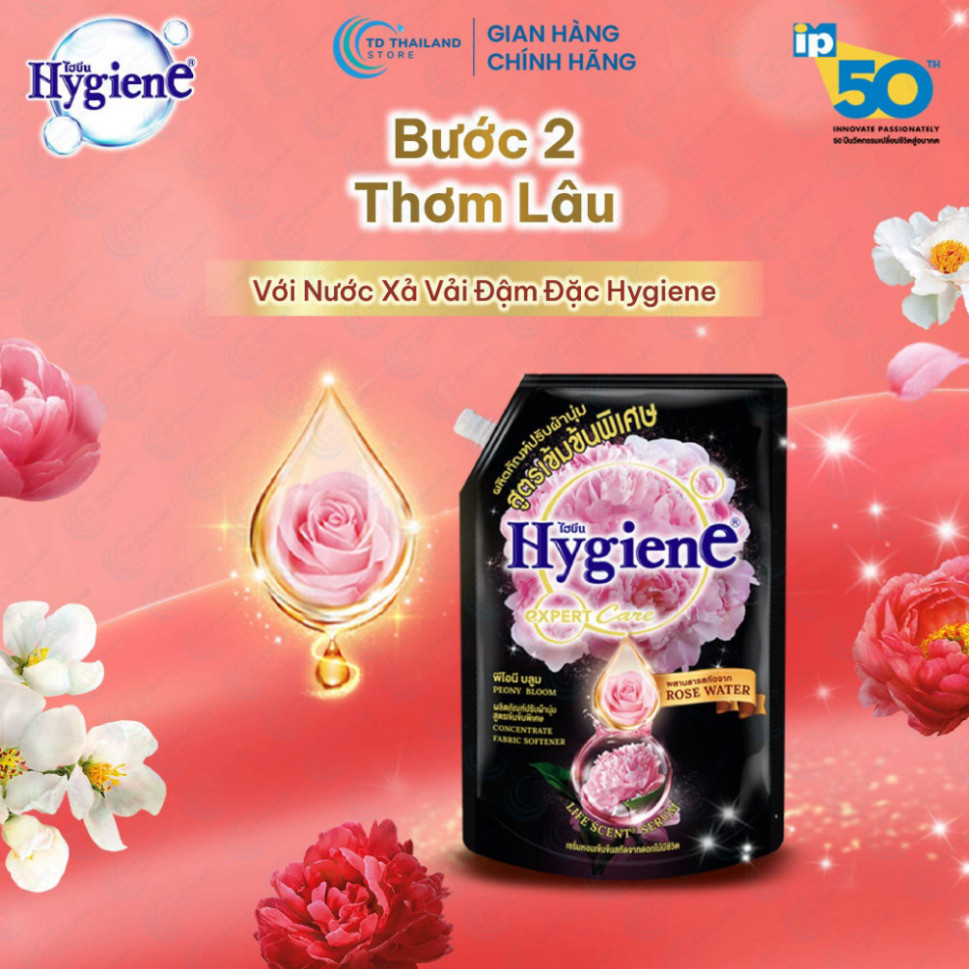 Nước xả vải siêu đậm đặc Hygiene Expert Care chuẩn Thái Lan lưu hương lâu làm mềm quần áo
