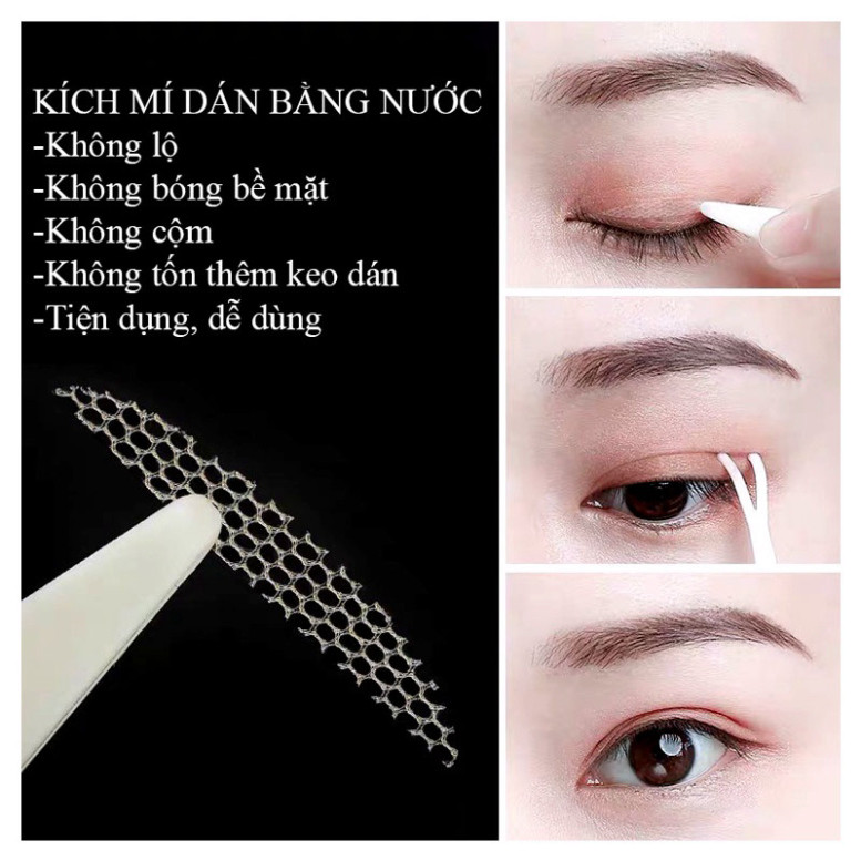 Combo Dán Mí Lưới 360 Miếng Kèm Que Y + Nhíp + Chai Xịt – Tạo Mí Tàng Hình Tự Nhiên