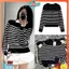 Áo cardigan len sọc ngang kẻ đen thêu gấu dáng suông tay dài chất len mềm mịn, dễ phối đồ hot hit