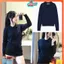 Áo len dài tay dệt kim cổ polo xanh than 7 cúc cao cấp, chất len mềm mịn hot hit