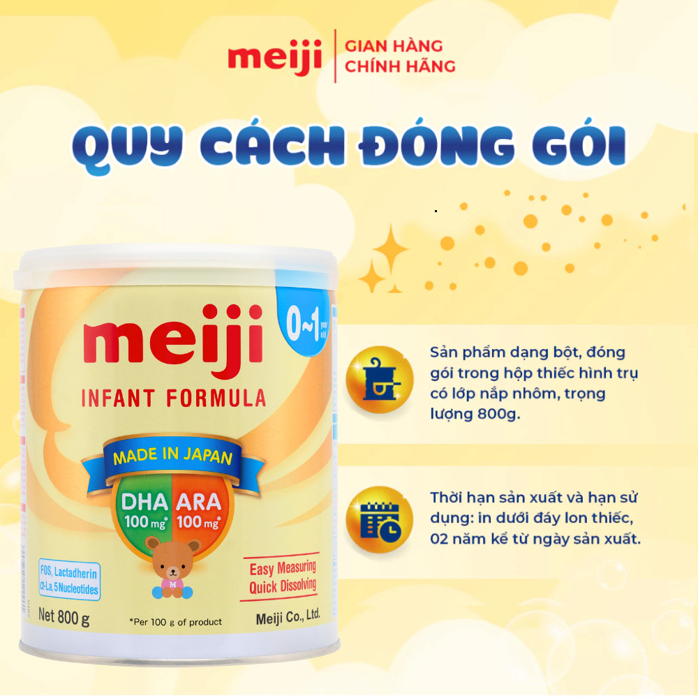 [DEAL LỚN] Sữa Công Thức Meiji Infant Formula 0-10Tuổi Bổ Sung DHA ARA FOS Nhập Khẩu Chính Hãng SSĐT