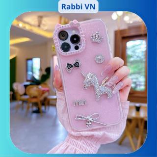 [KTBL11] Ốp lưng iphone KITTY BLING 11/12/13/14/15/16/17/pro/plus/promax (Ốp Stick Hồng) RABBI