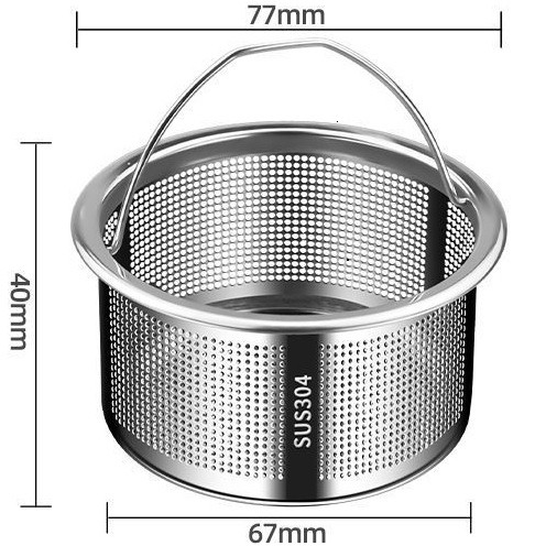 Giỏ Lọc Rác Inox 304 Bồn Rửa Chén Chống Rỉ, Thông Minh & Có Dây Treo Tiện Lợi