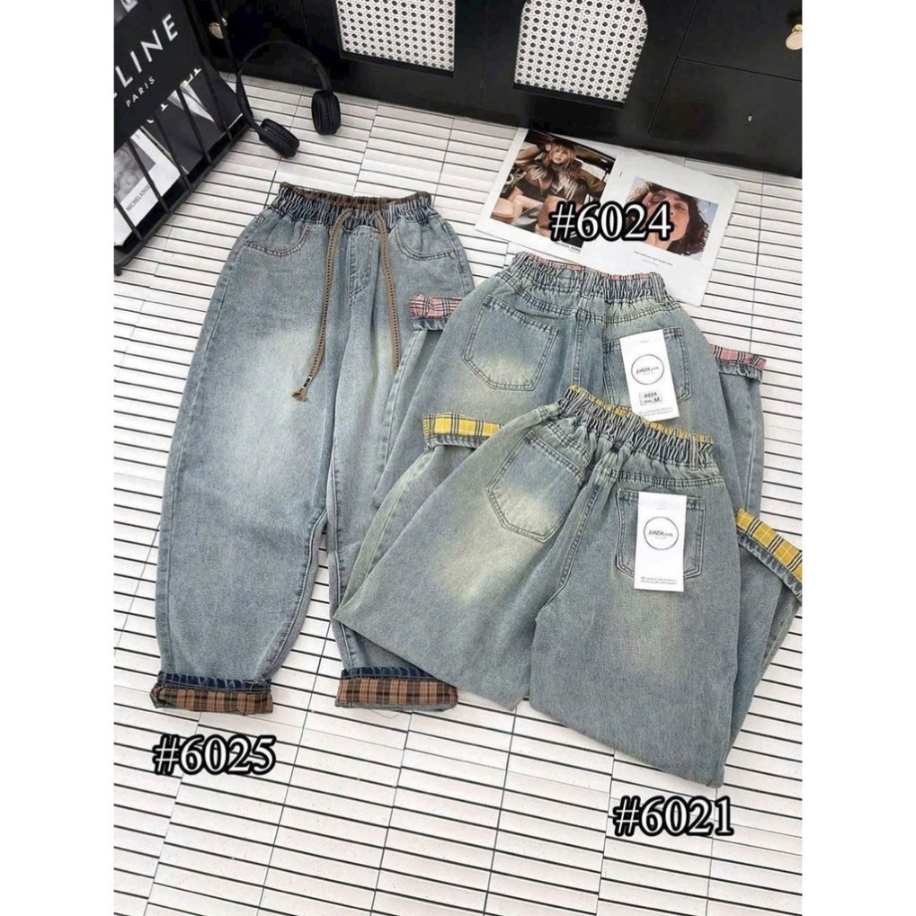 Quần Baggy Jean mềm cho nữ 38- 75kg hàng Cao Cấp