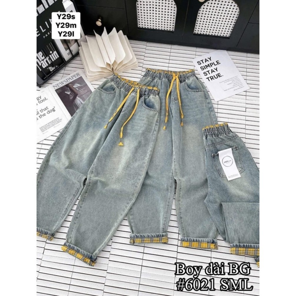 Quần Baggy Jean mềm cho nữ 38- 75kg hàng Cao Cấp