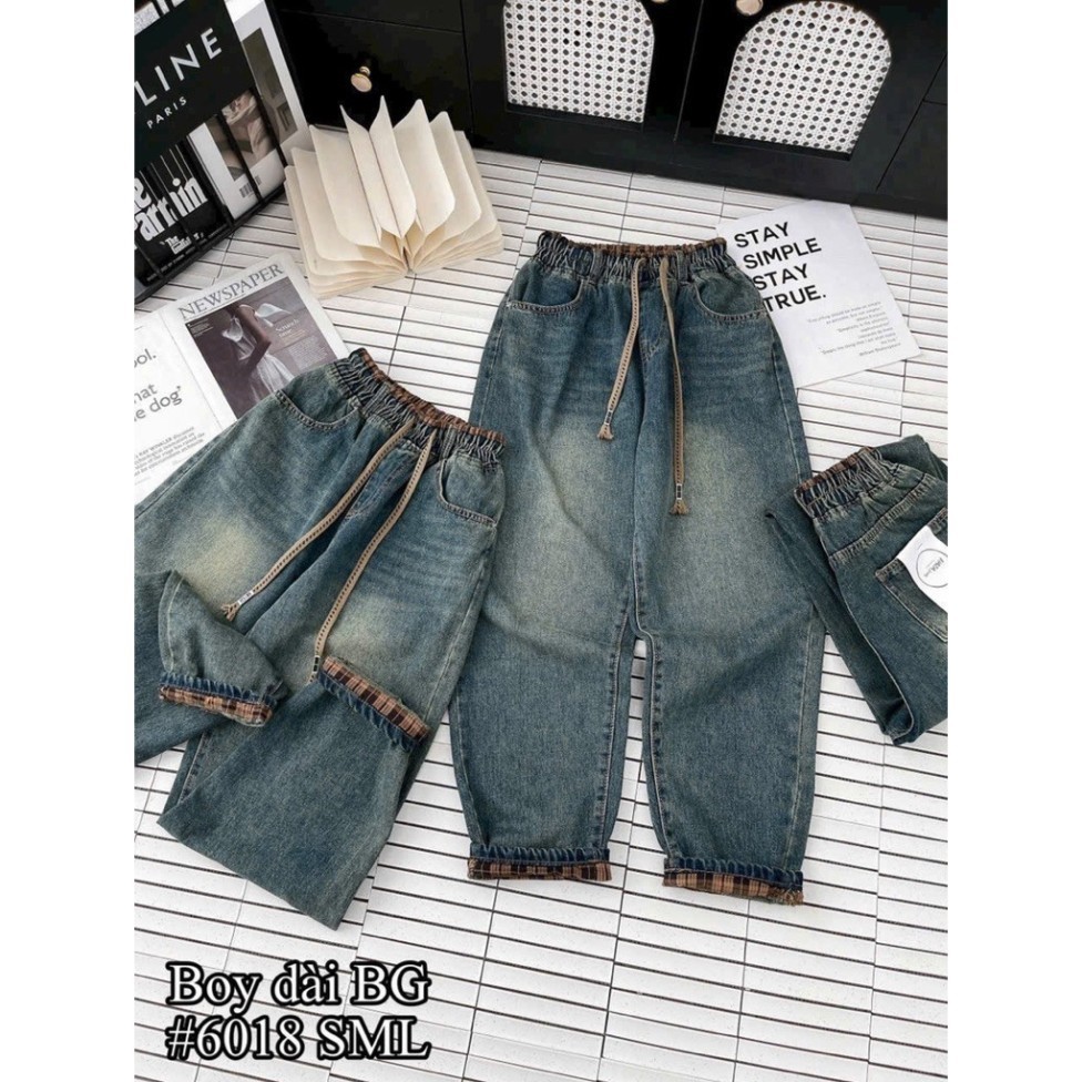 Quần Baggy Jean mềm cho nữ 38- 75kg hàng Cao Cấp