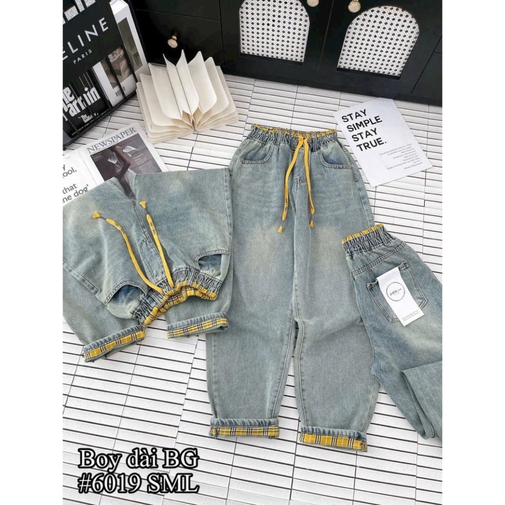 Quần Baggy Jean mềm cho nữ 38- 75kg hàng Cao Cấp