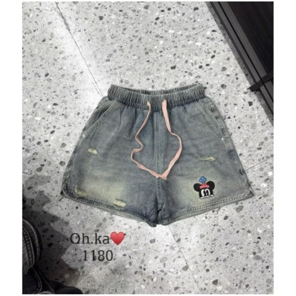 Quần Đùi Nữ Thêu From A Chất Jean Thổ Mềm Đẹp Mẫu Mới 2025