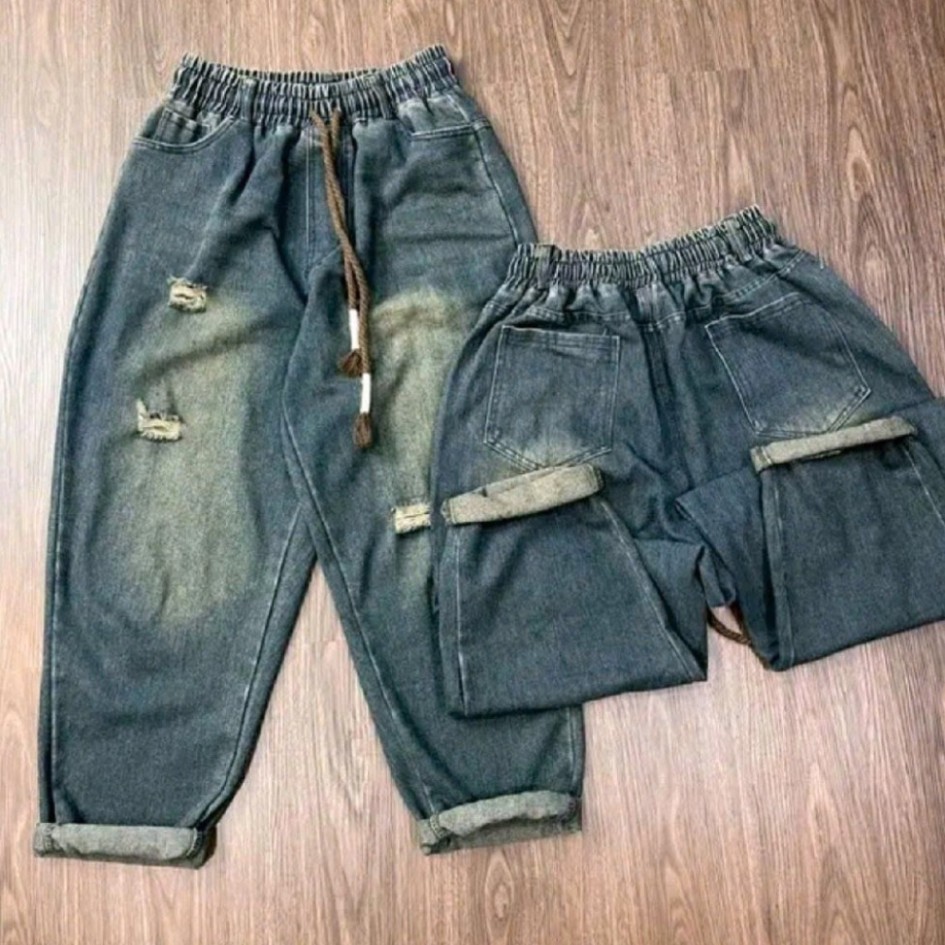 Quần Baggy nữ chất jean mềm 38-75g hàng Bigsz