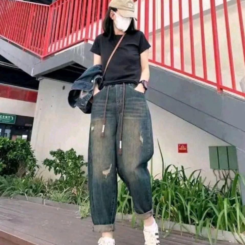 Quần Baggy nữ chất jean mềm 38-75g hàng Bigsz