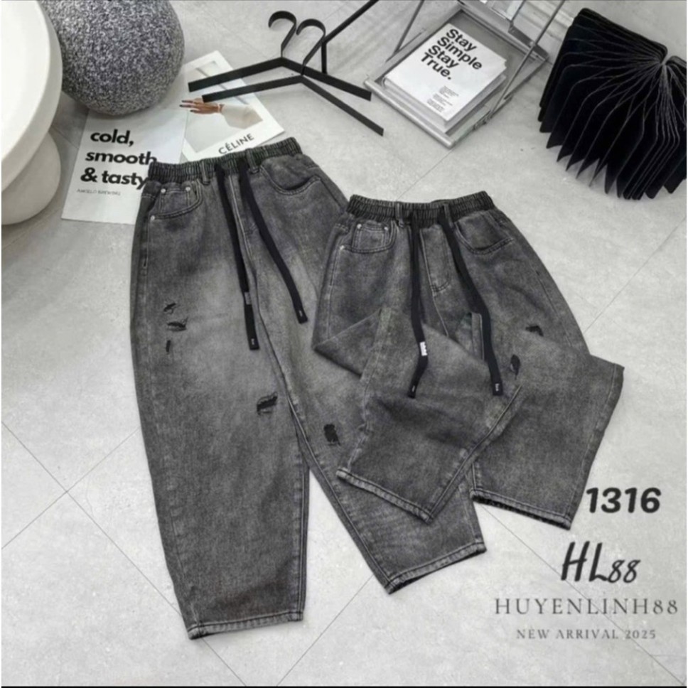 [38-95kg] QCCC Quần Jeans Nữ dáng Baggy chất bò mềm hàng QCCC Phiên bản mới nhất 2025 38-95kg Bigsize