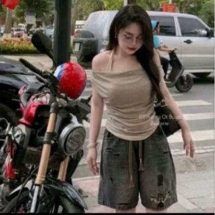 [38-100kg] Quần Ngố Bò Nữ Thêu Mèo Chất Bò Thổ Nặng Động Cá Tính Size 38-95kg Phong Cách Độc Đáo Bigsize