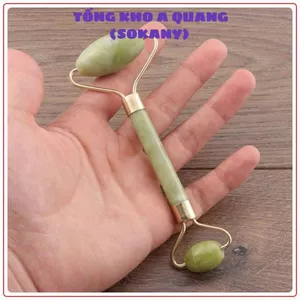 Thanh đá lăn massage mặt, mắt, cổ 2 đầu – công cụ chăm sóc da chuẩn spa tại nhà, tiết kiệm chi phí và thời gian