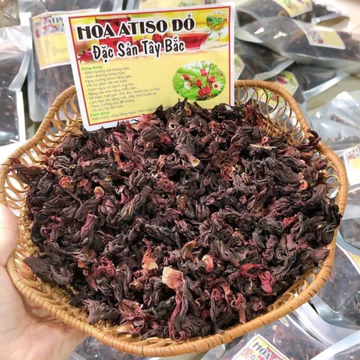 (Miễn Ship) Hoa Atiso đỏ Tây Bắc nguyên bông loại 1, trà hoa dâm bụt, bụp giấm khô (Hibiscus) sấy khô từ hoa atiso đỏ