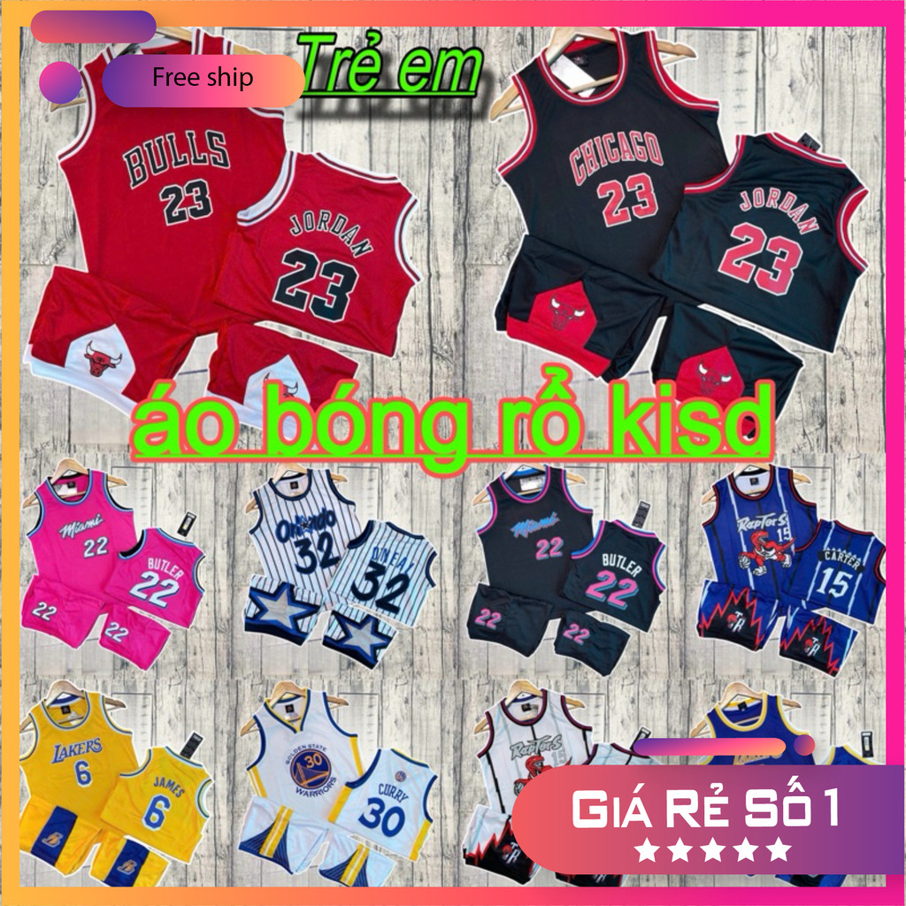 (FREE SHIP) Bộ áo thể thao mùa hè dành cho trẻ em từ 1-14 tuổi áo bóng rổ ngắn tay , thoáng mát