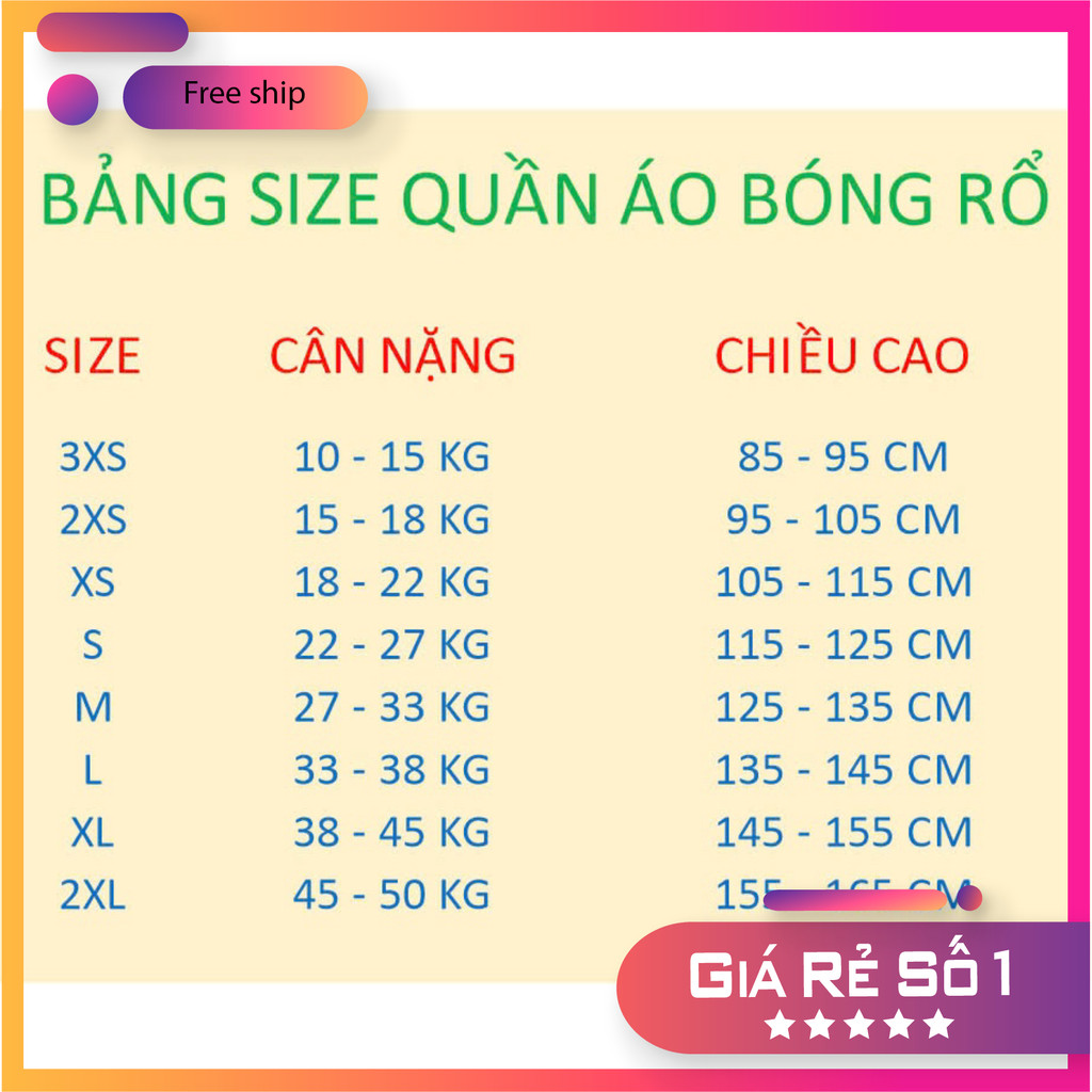 (FREE SHIP) Bộ áo thể thao mùa hè dành cho trẻ em từ 1-14 tuổi áo bóng rổ ngắn tay , thoáng mát