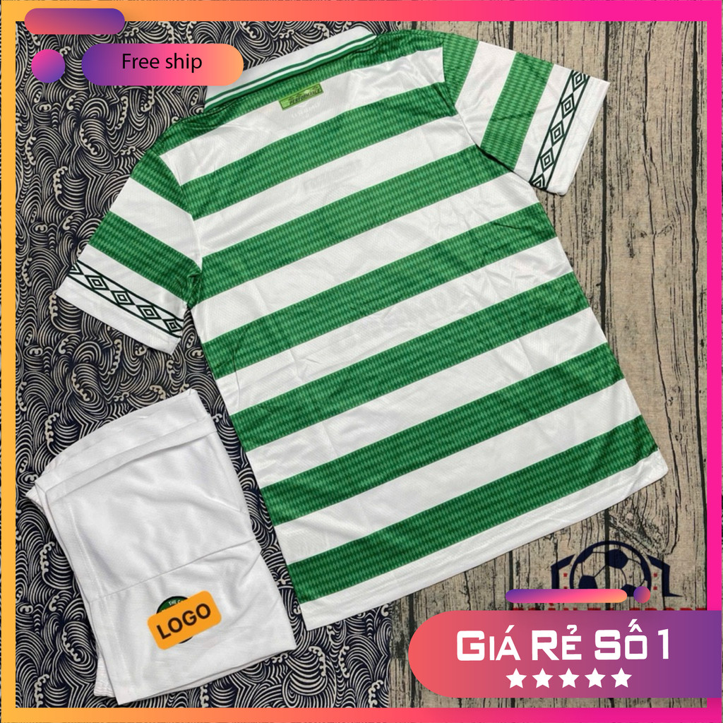 (FREE SHIP) BỘ QUẦN ÁO BÓNG ĐÁ CÂU LẠC BỘ CELTIC - BẢN RETRO 1997-1999 -VẢI GAI THÁI CAO CẤP