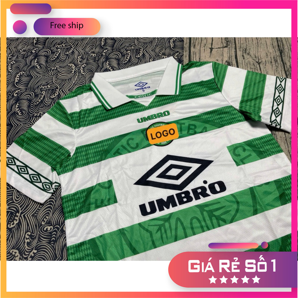 (FREE SHIP) BỘ QUẦN ÁO BÓNG ĐÁ CÂU LẠC BỘ CELTIC - BẢN RETRO 1997-1999 -VẢI GAI THÁI CAO CẤP