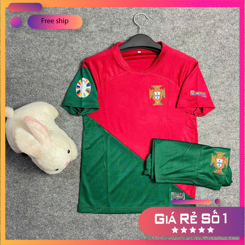 (FREE SHIP) Áo Bóng Đá, Áo Đá Banh Trẻ Em In Sẵn Ronaldo số 7 - Vải Mè Thái Cao Cấp - In Sẵn Cr7