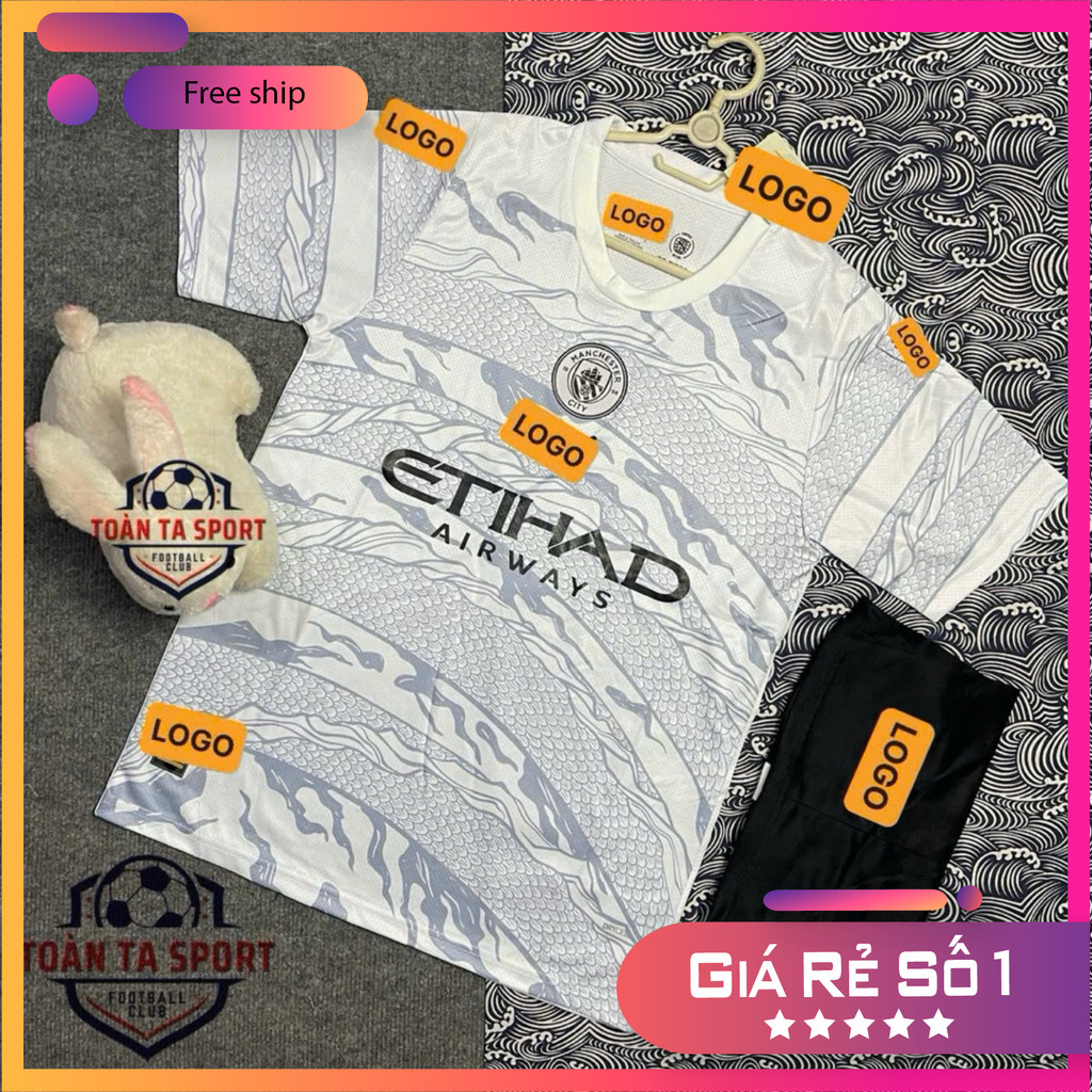 (FREE SHIP) Bộ Quần Áo Bóng Đá Câu Lạc Bộ Man City Rồng Sân nhà 24/25 - Vải Thái Cao Cấp