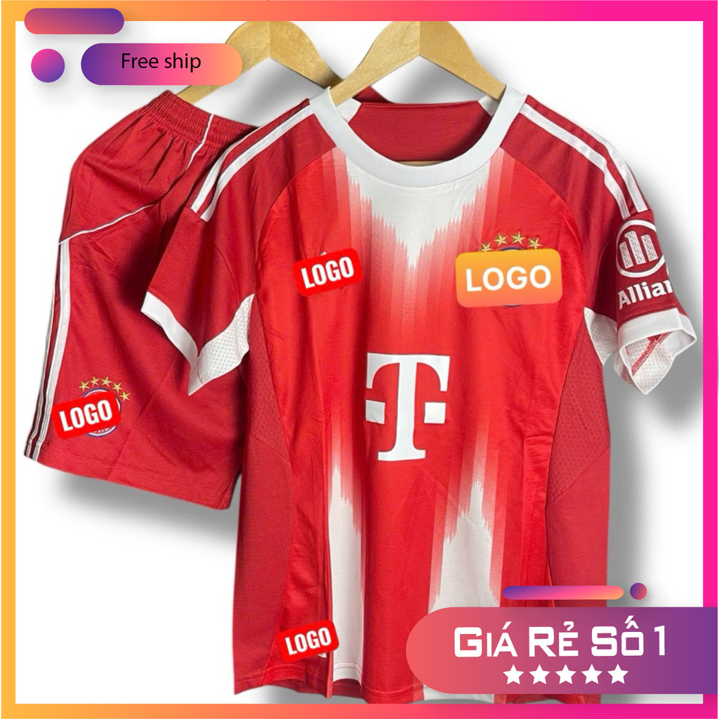 (FREE SHIP) In tên số - Bộ Quần Áo Bóng Đá CLB Bayern Munich, Áo Đá Banh Bayern 2025/26 - Vải Polyester Thái Cao Cấp