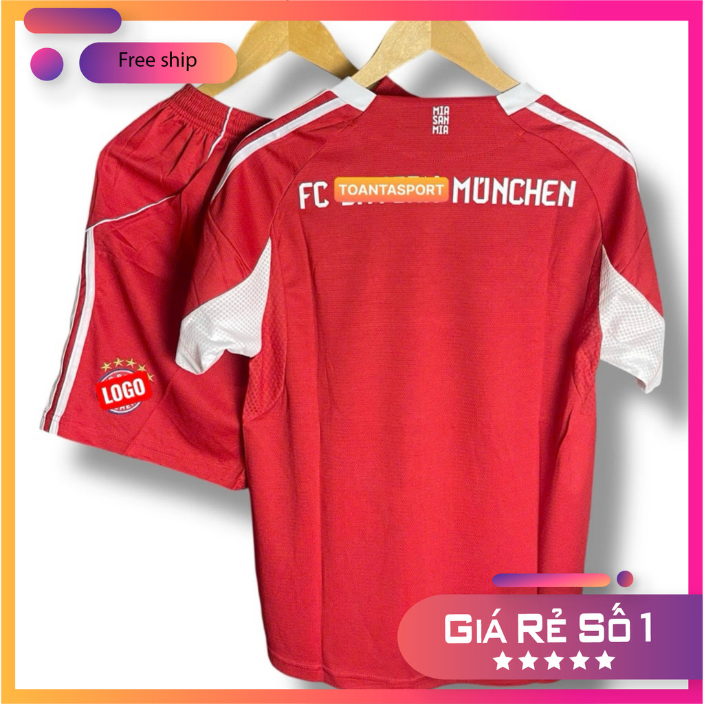 (FREE SHIP) In tên số - Bộ Quần Áo Bóng Đá CLB Bayern Munich, Áo Đá Banh Bayern 2025/26 - Vải Polyester Thái Cao Cấp