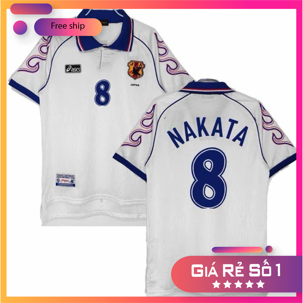 (FREE SHIP) Bộ quần áo bóng đá nhật bản 1998 bản retro JFA cổ điển polo có cổ bẻ