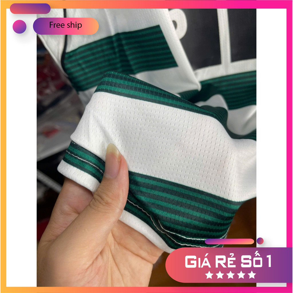 (FREE SHIP) Bộ Sporting Lisbon Retro 2002/03 FAN (Áo + Quần) | Bộ Đồ Bóng Đá Retro Bản FAN