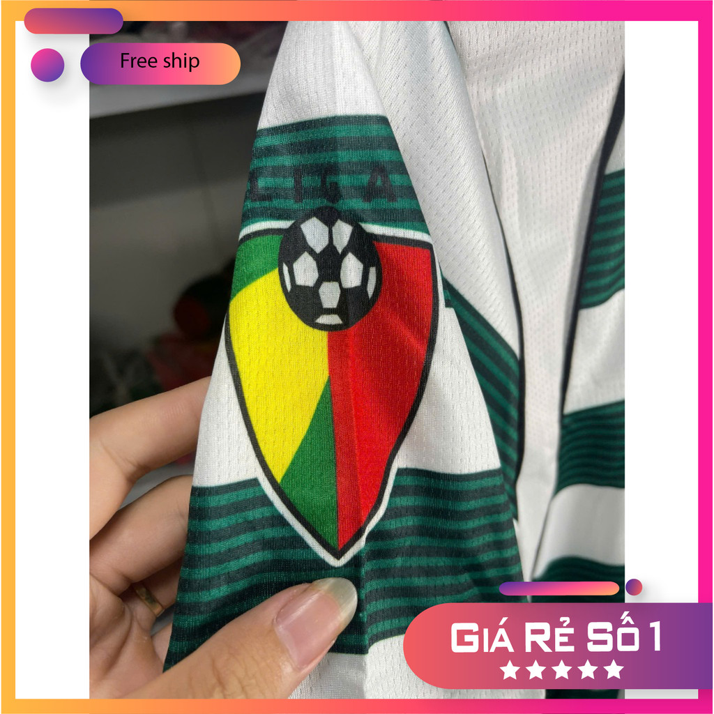 (FREE SHIP) Bộ Sporting Lisbon Retro 2002/03 FAN (Áo + Quần) | Bộ Đồ Bóng Đá Retro Bản FAN