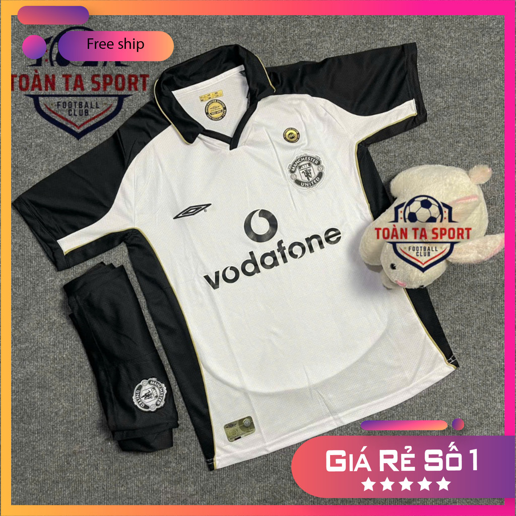 (FREE SHIP) Bộ Quần Áo Bóng Đá Mu Retro - Năm 2001/2002 - Sân Nhà - Vải Thái Cao Cấp MU Form 50-100kg