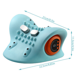 Máy Massage Cổ Vai Gáy Thông Minh Xung Điện EMS Kết Hợp Nhiệt 45°C, Kéo Giãn Đốt Sống Cổ, Pin Sạc Không Dây