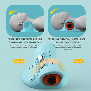 Máy Massage Cổ Vai Gáy Thông Minh Xung Điện EMS Kết Hợp Nhiệt 45°C, Kéo Giãn Đốt Sống Cổ, Pin Sạc Không Dây