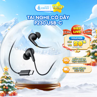 Tai Nghe Nhét Tai Có Dây EDIFIER P230 USB-C | EQ Cài Sẵn | Âm Thanh Chi Tiết | Kháng Nước, Bụi IP54 | Bảo Hành 15 Tháng