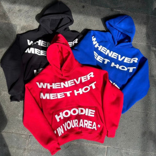 HoodieX - Áo Hoodie Unisex WHENEVER - Thiết Kế Nổi 3D, Vải Nỉ Bông Cao Cấp, Form Rộng Thoải Mái