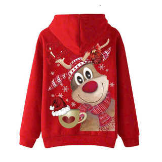 HoodieX -Áo Hoodie tuần lộc Giáng Sinh, Noel 2025, chất nỉ bông mềm mại, nón 2 lớp, logo lớn nổi bật