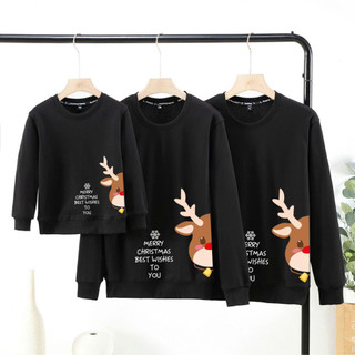 Áo Gia Đình- Áo Sweater Giáng Sinh Dày Dặn Tuần Lộc Đỏ Đô Pét Mịn, fullsize, Thích Hợp Gia Đình 2025