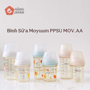 Bình sữa Moyuum Mov.aa 160ml / 250ml trơn, hoạ tiết mẫu mới nhất 2025