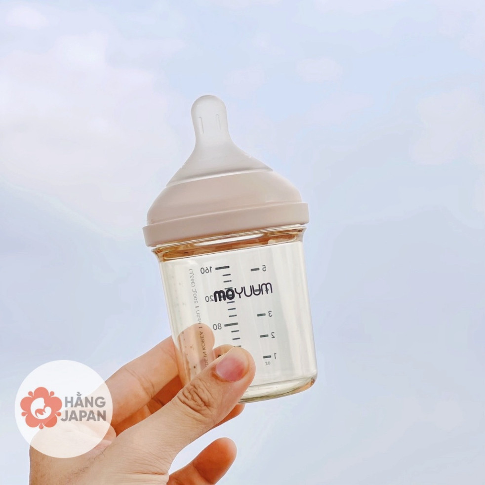 (MOVAA 2025) Bình sữa Moyuum Mov.aa 160ml / 250ml trơn, hoạ tiết mẫu mới nhất 2025