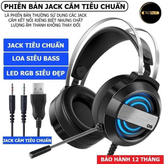 Tai nghe chụp tai máy tính GAMING CoreX G75 có đèn LED đổi màu, có mic đàm thoại, headphone chơi game trên laptop, PC..