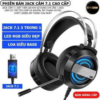 Tai nghe chụp tai máy tính GAMING CoreX G75 có đèn LED đổi màu, có mic đàm thoại, headphone chơi game trên laptop, PC..
