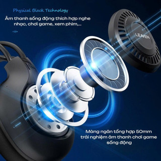 Tai nghe chụp tai máy tính GAMING CoreX G75 có đèn LED đổi màu, có mic đàm thoại, headphone chơi game trên laptop, PC..