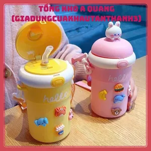 Bình Cách Nhiệt Thủy Tinh Hello – Bình Đựng Nước Giữ Nhiệt Lõi Thủy Tinh Nhỏ Gọn, Dễ Mang Theo