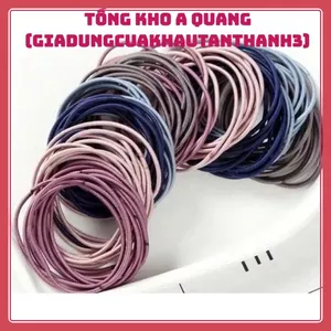 Set 100 Dây Buộc Tóc Nhiều Màu – Chun Buộc Tóc Kèm Túi Zip Tiện Lợi, Nhỏ Gọn, Dễ Mang Theo